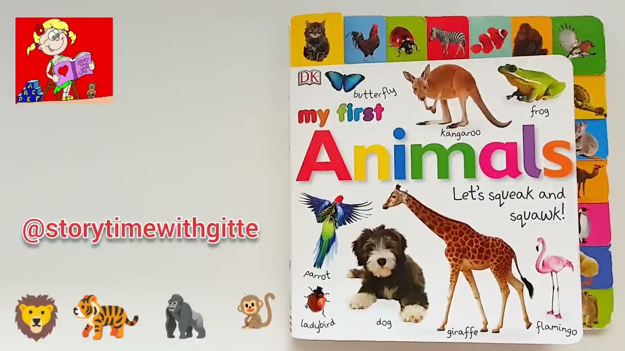 My First Animals Book |Learn animals for kids with Gitte - Read Aloud Book for toddlers -First words