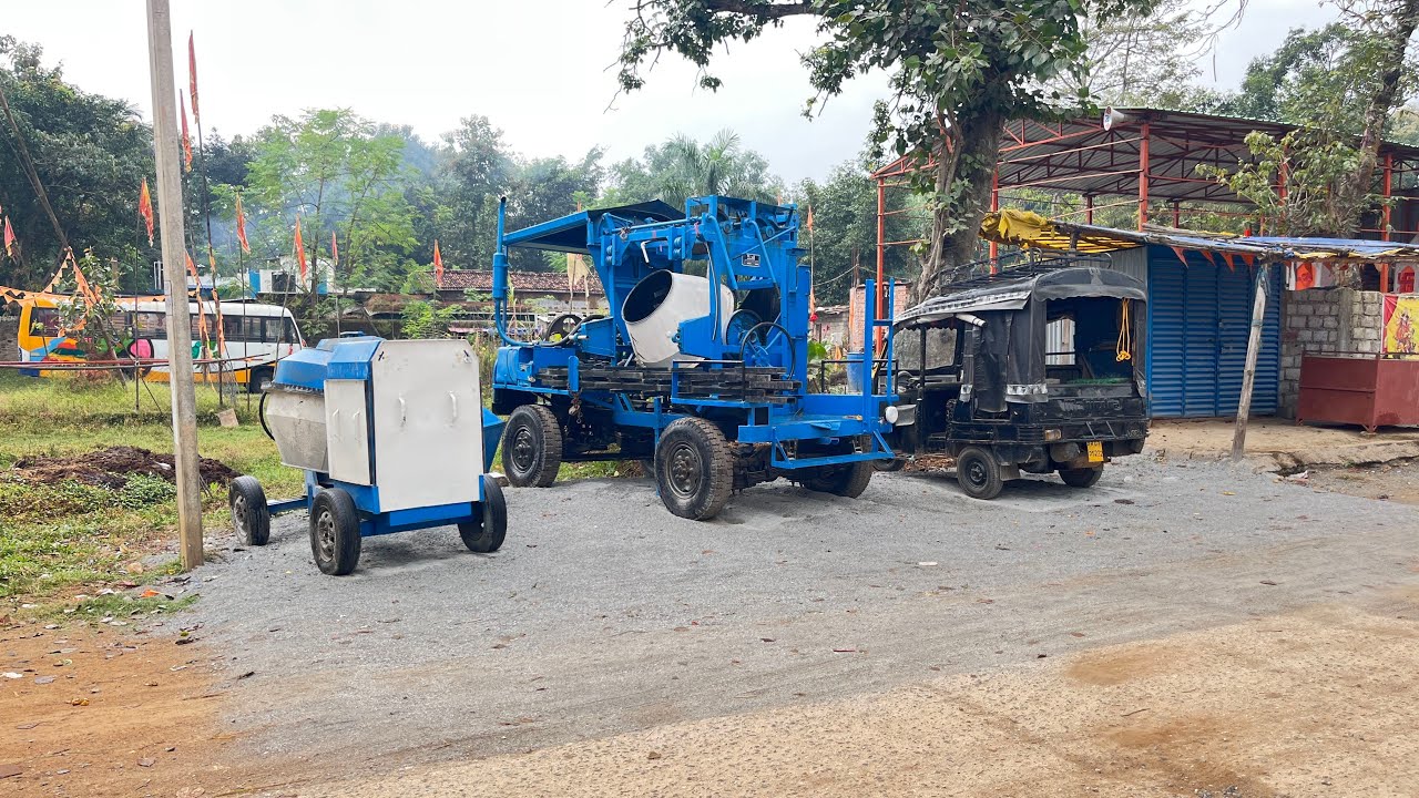 आज ढलाई मशीन बालू में फस गई 🫨🫨🫨#dhalai #construction #ढलाई #concrete 