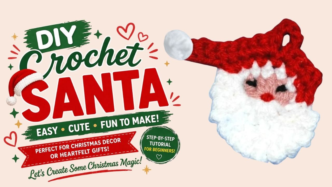 DIY Santa Claus Ornament Tutorial for Beginners | DIY Xmas Pattern