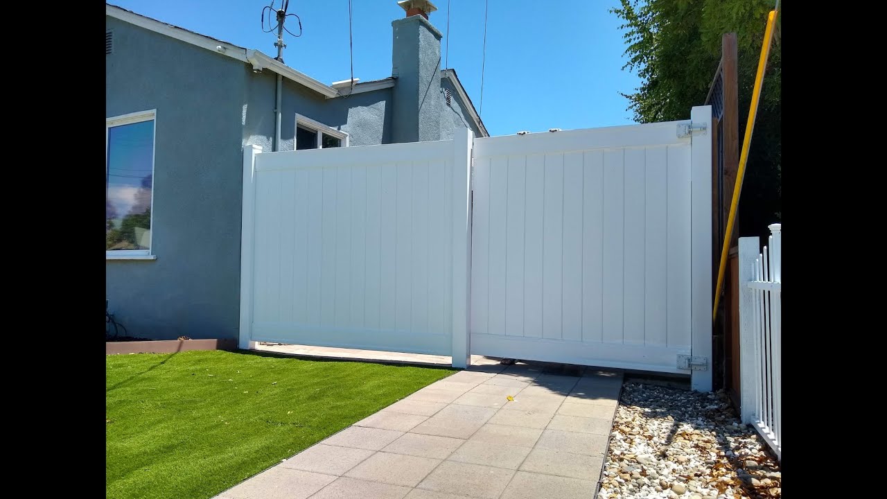 Homemade Vinyl Fence Gate (Part II)  -- Lowes Freedom Vinyl Fence  & Gate Installation/ Modification