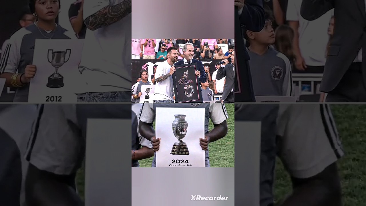 Leonel Messi was honored by inter Miami fc for hai career  achievement