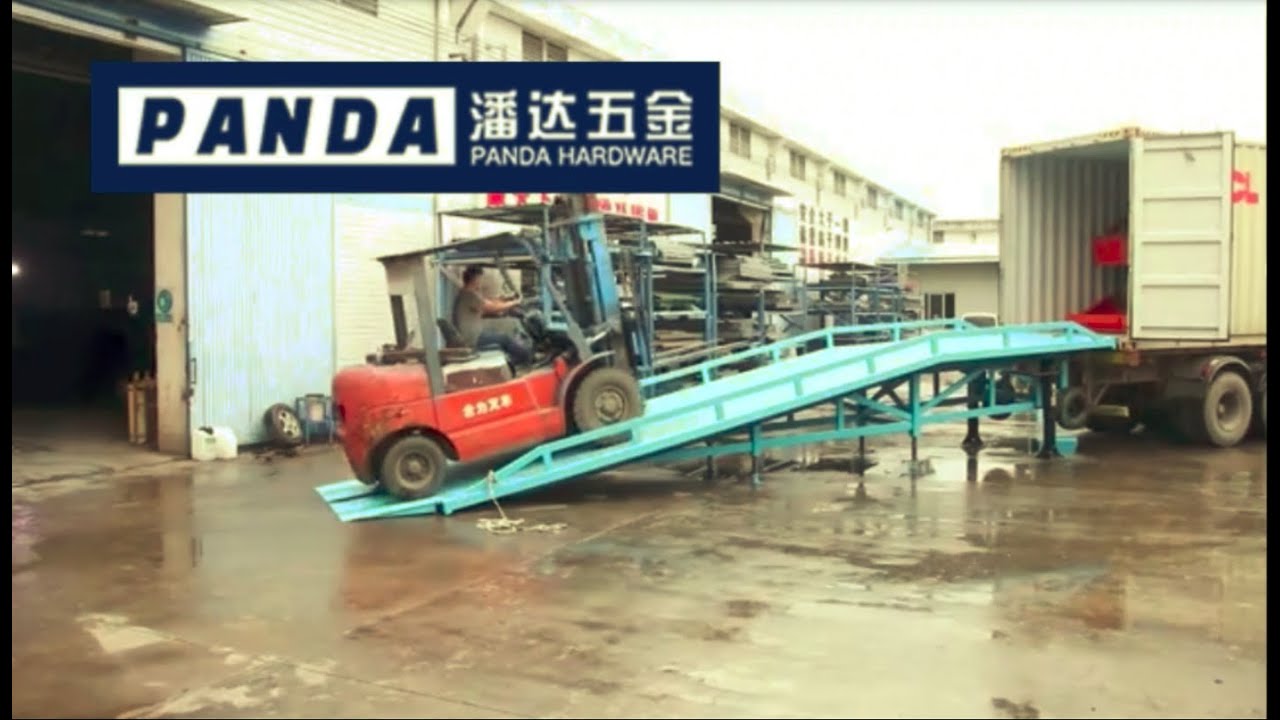 10,000KG Capacity Mobile Steel forklift container Loading Yard Ramp