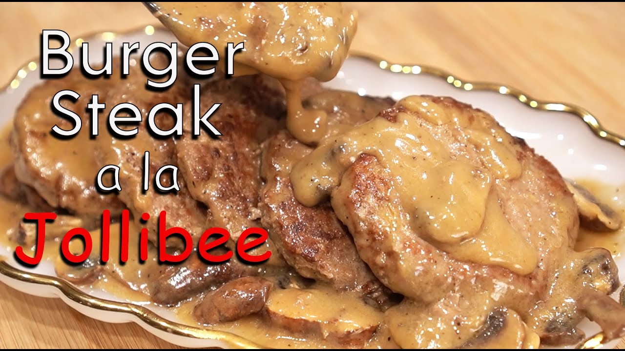 Delicious Burger Steak a la Jollibee. Sarap!