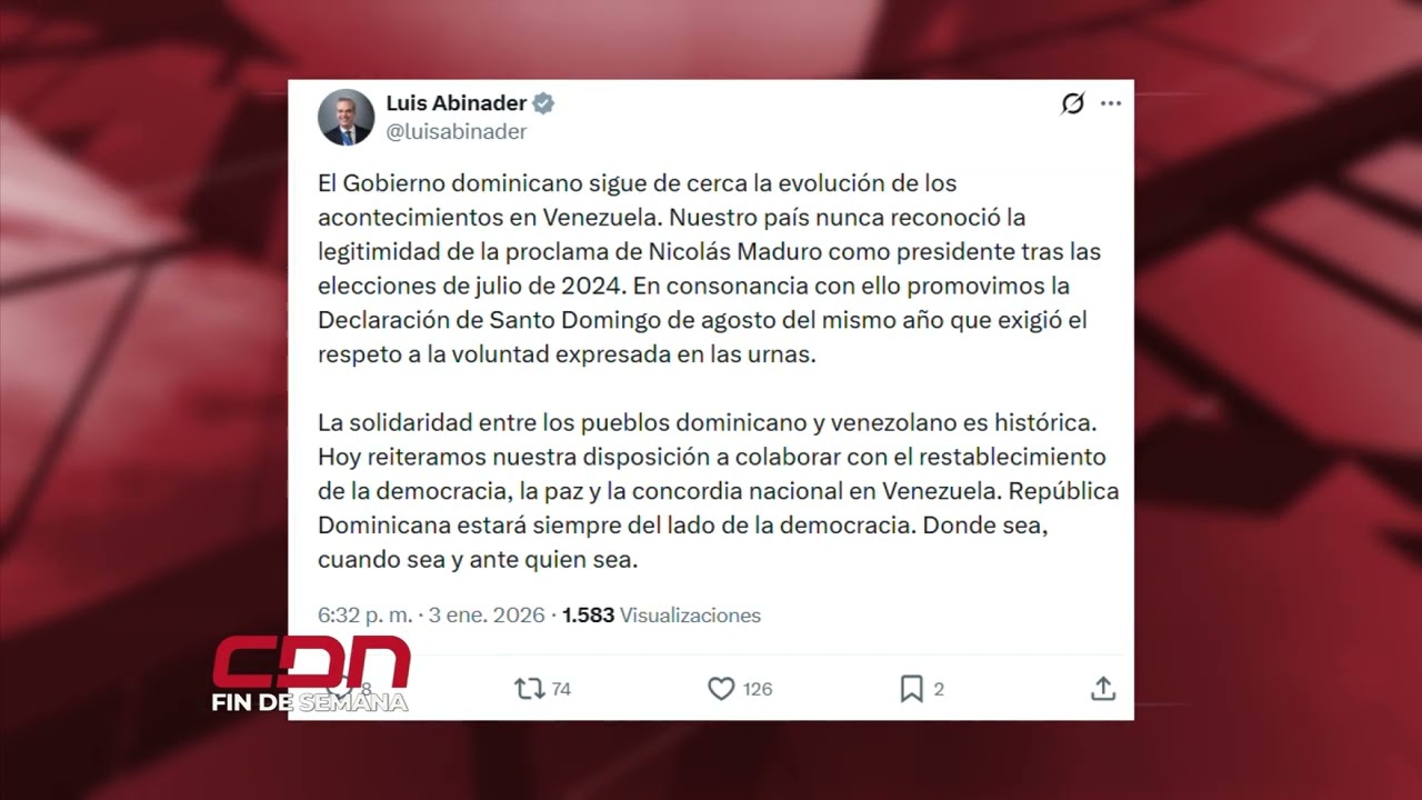 Luis Abinader: nuestro país nunca reconoció la legitimidad de la proclama de Nicolás Maduro