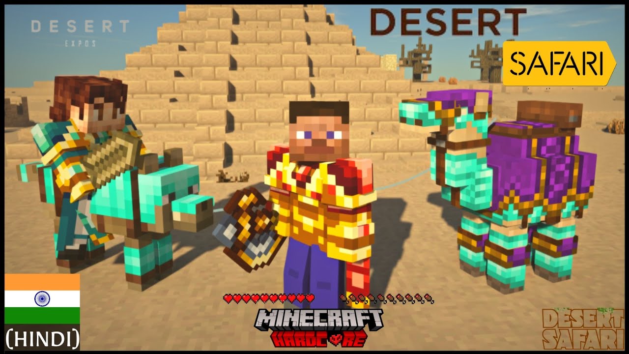 WE SURVIVED 200 DAYS IN DESERT SAFARI WORLD in Minecraft And Here's What Happened| MINECRAFT (हिंदी)