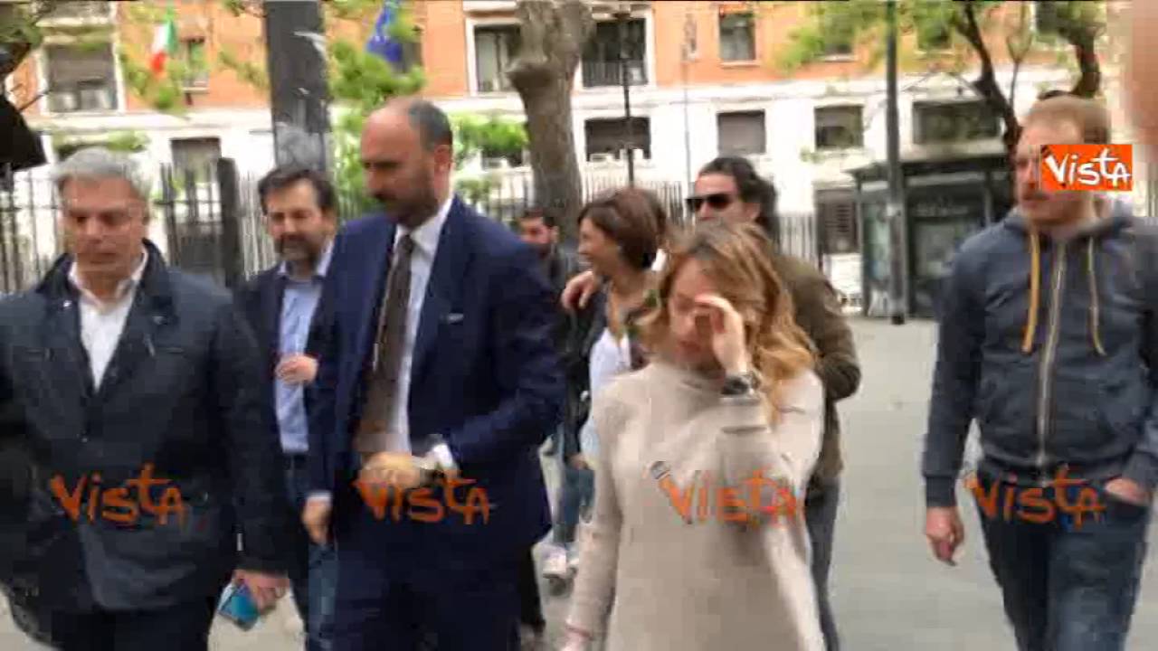 ROMA, LA CAMPAGNA DI GIORGIA MELONI A VIA MERULANA