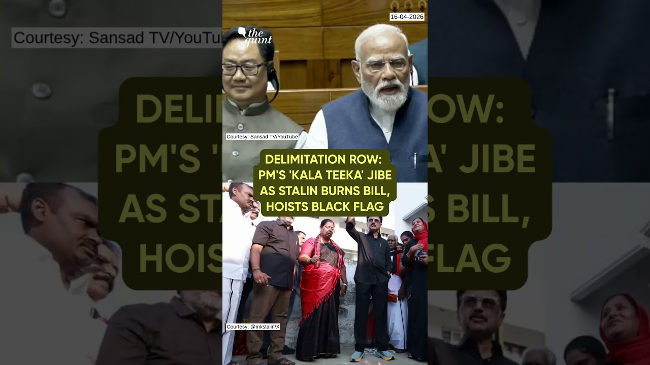 Delimitation Row: PM's 'Kala Teeka' Jibe as Stalin Burns Bill, Hoists Black Flag | The Quint