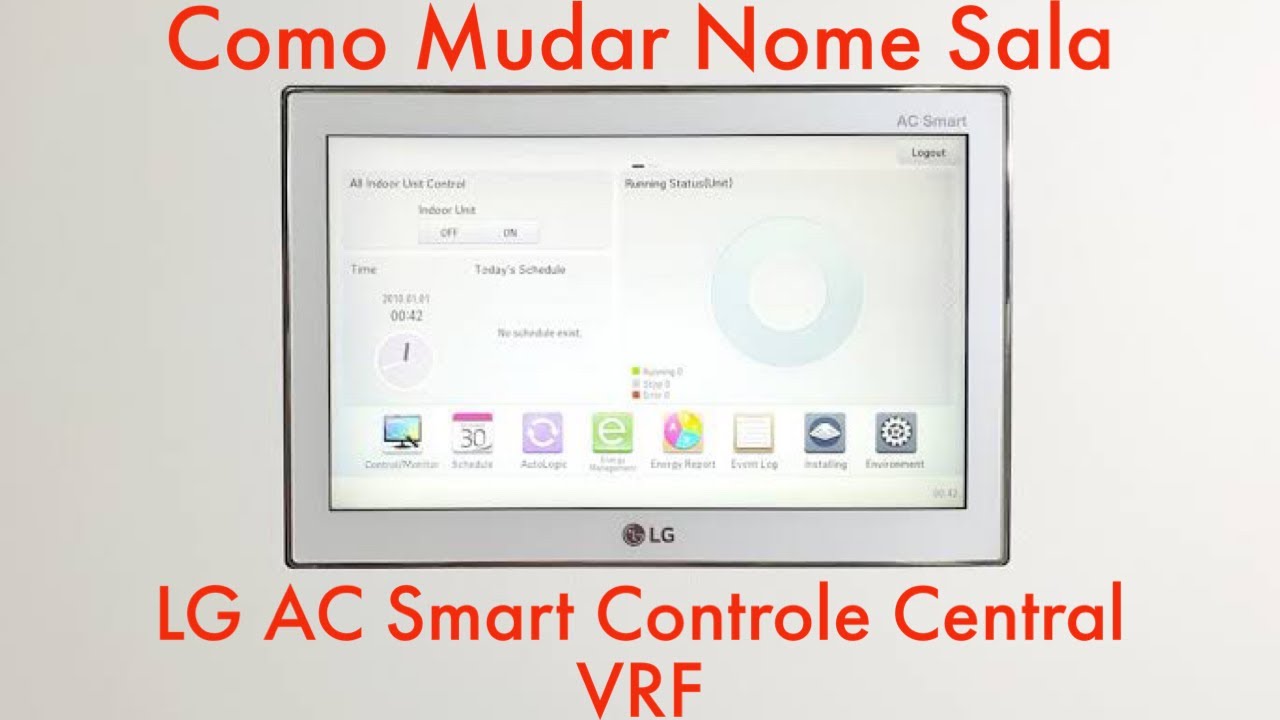 Como Mudar Nome Salas Controle Central AC Smart LG VRF