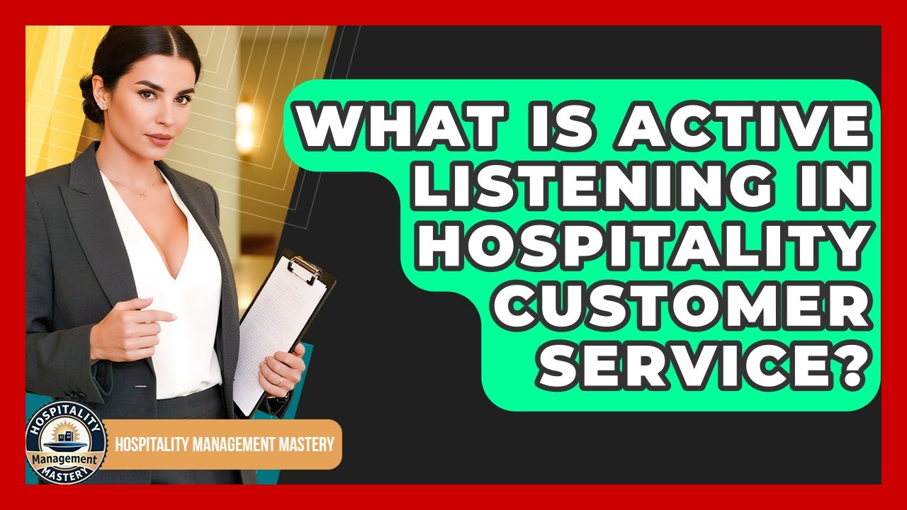 What Is Active Listening In Hospitality Customer Service? - Hospitality Management Mastery