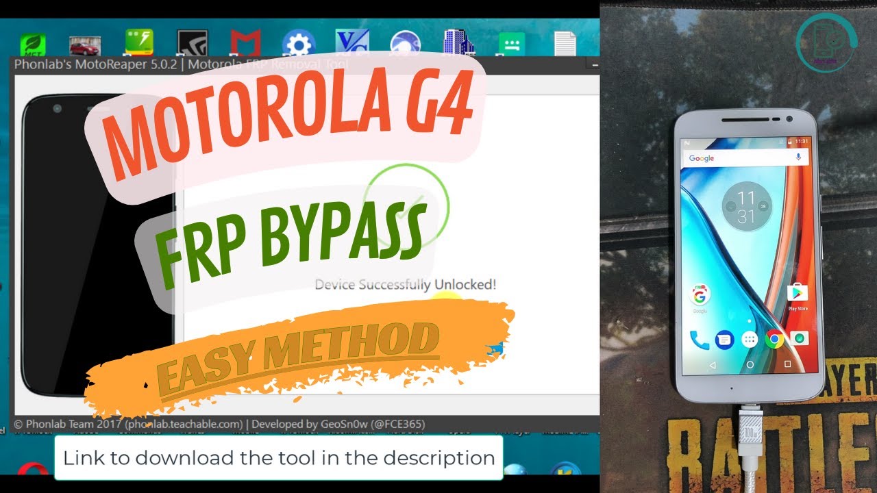 Motorola Moto G4 (XT1622) frp bypass / Easy method