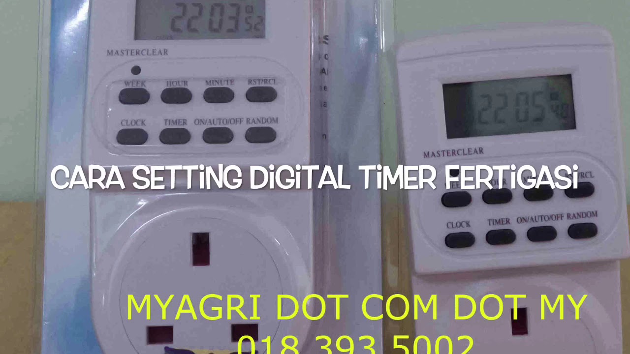 Cara setting digital timer