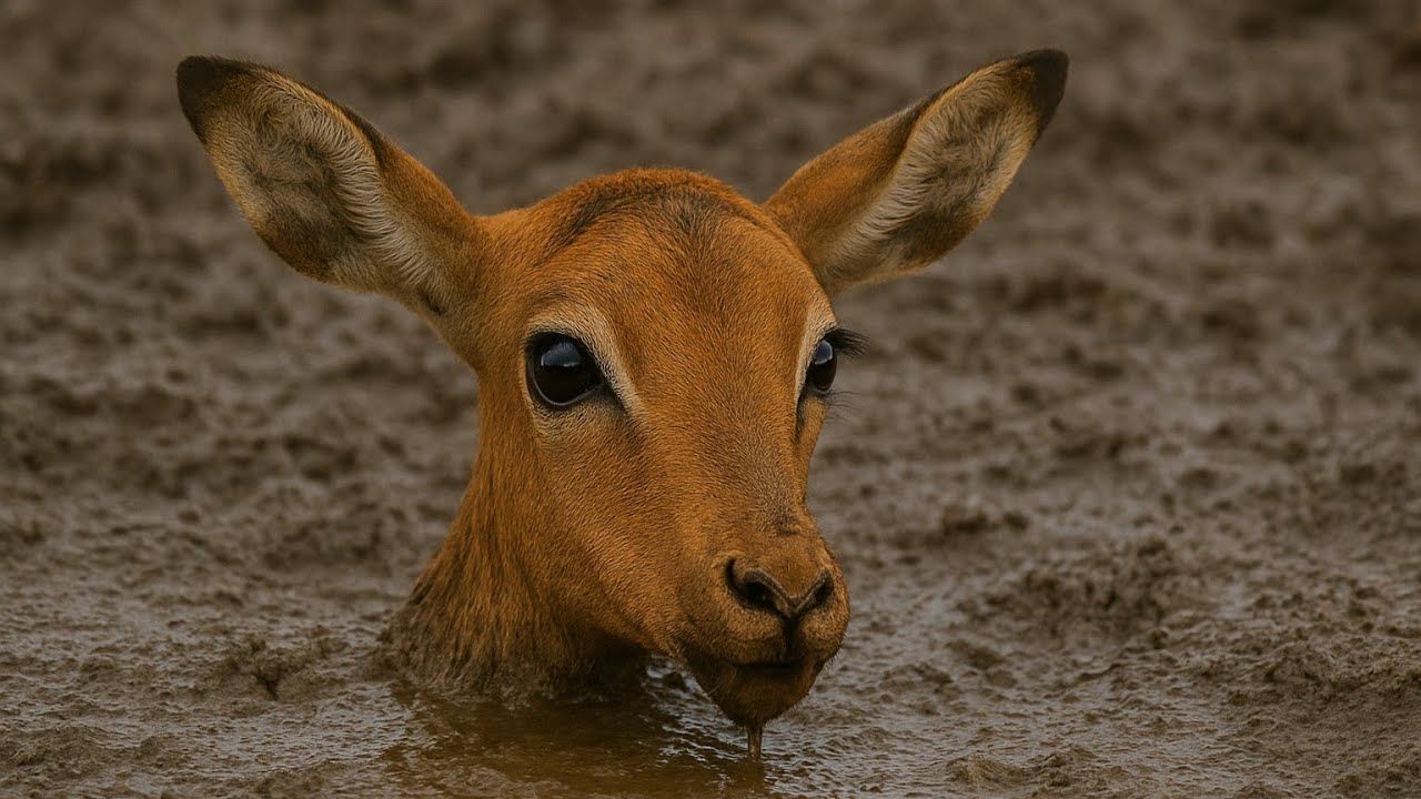 A  drowning baby impala was rescued from  marshes then something shocking happened 