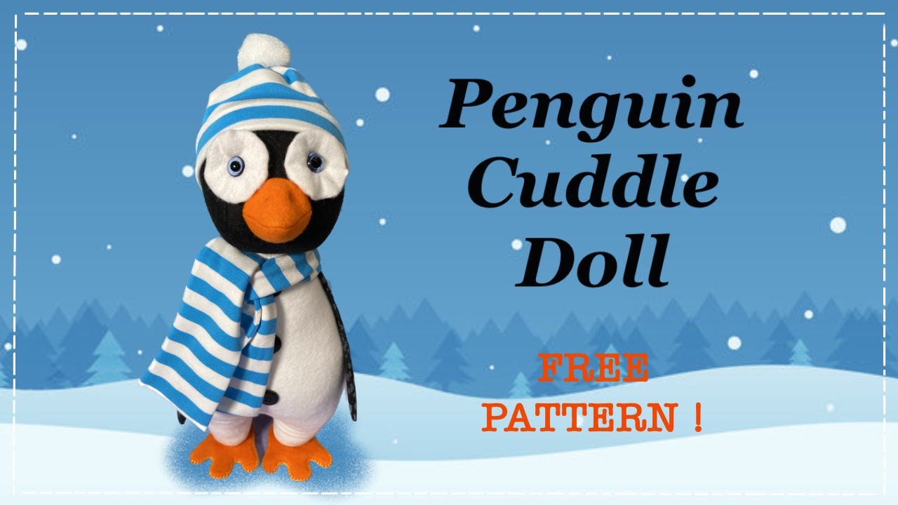 Penguin Cuddle Doll || FREE PATTERN || Full step by step Tutorial with Lisa Pay