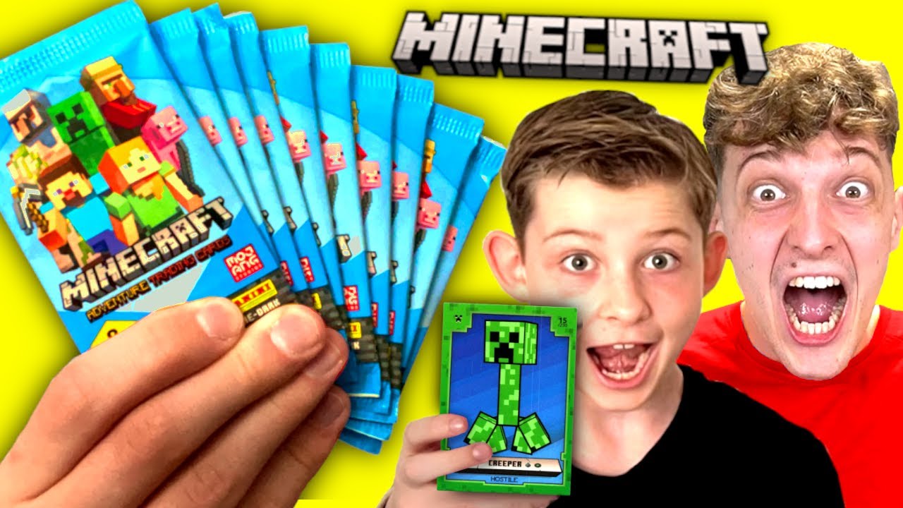 XXL MINECRAFT SAMMELKARTEN OPENING gegen 10 J&Auml;HRIGEN COUSIN! 😱
