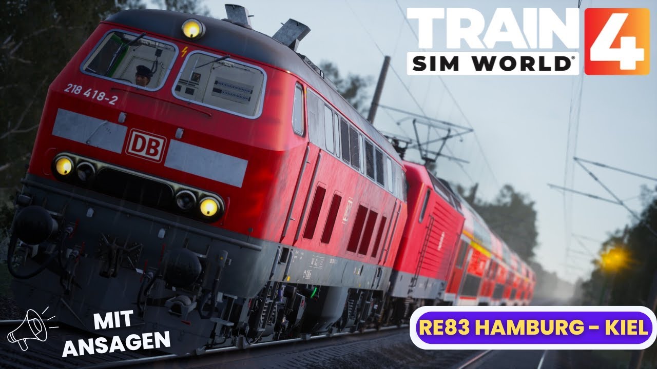 Train Sim World 4 | Hamburg - Lübeck | RE83 Kiel Hbf | DR DOSTO ANSAGEN | TSW4 | Gameplay [Deutsch]
