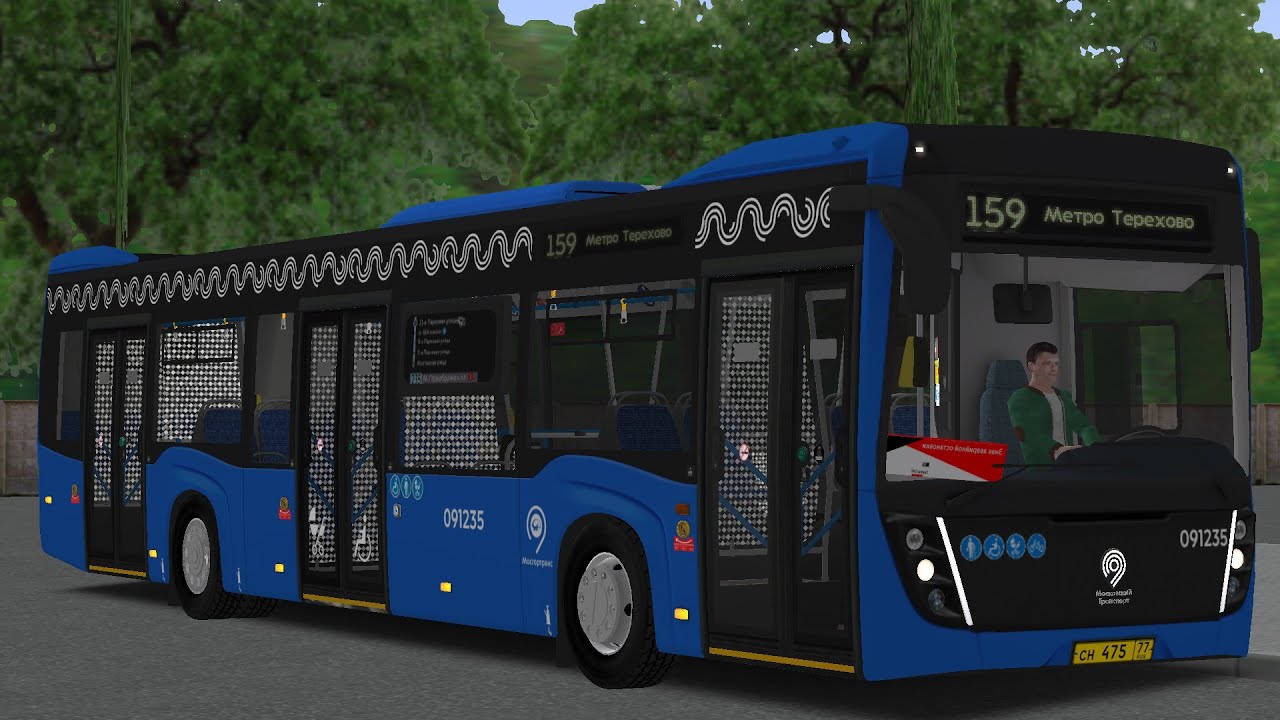OMSI 2/ Поездка на НЕФАЗЕ 5299.40.52+Крюгер по карте Московия с самым новым голосовым информатором.