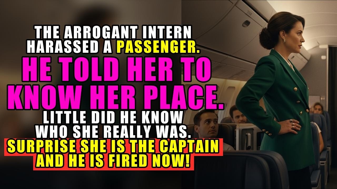 Arrogant Intern Harassed a Passenger    Surprise, She's the CAPTAIN  Fired On the Spot