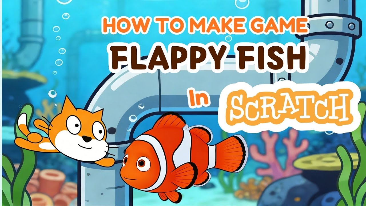 How to Make a Flappy Fish Game in Scratch under 3 mins