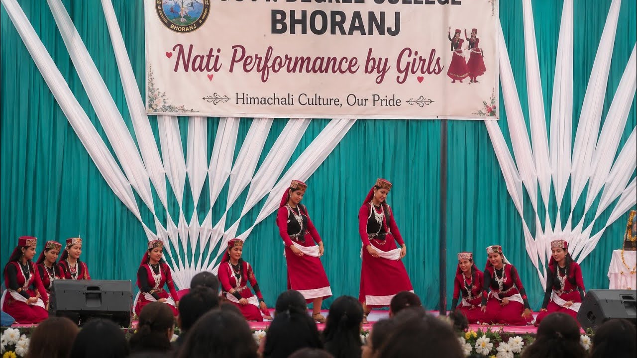 Nati performance by girls at gdc Bhoranj ❣️💖💗..#natilovers💟😍👀  beautiful performance by girls... 😌😗😍