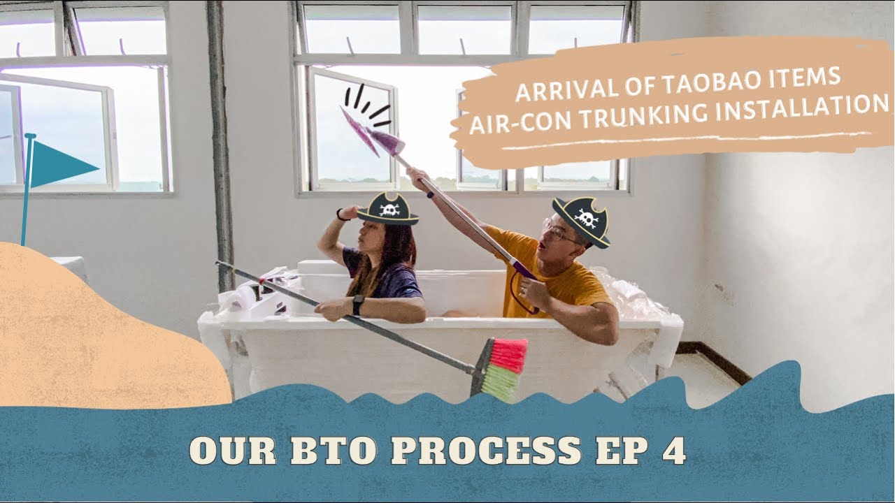 TAOBAO & AIRCON INSTALLATION | 3-ROOM HDB TOP FLOOR 🏠 | OUR BTO PROCESS EP4