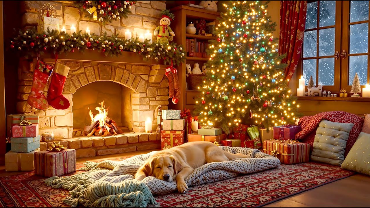 Ultimate Cozy Christmas Fireplace Ambience 🎄🔥 | Relaxing Holiday Cabin, Crackling Fire & Snowfall