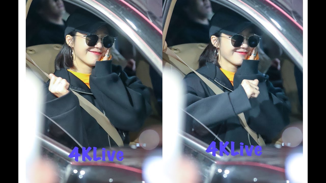 20190429 Eunji 정은지 Apink looking cute with a Band-aid on her face arrival Incheon from LA