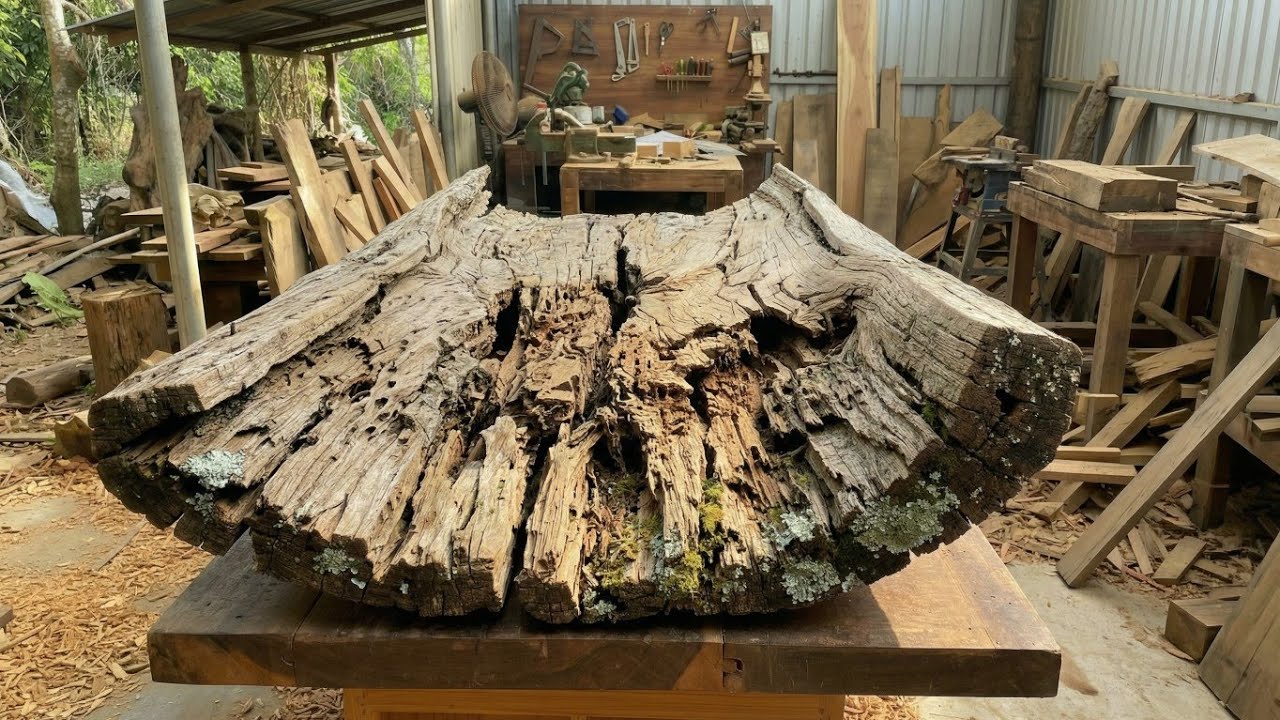 The Quiet Beauty of Transformation — Turning Ugly Rotten Wood Into Art