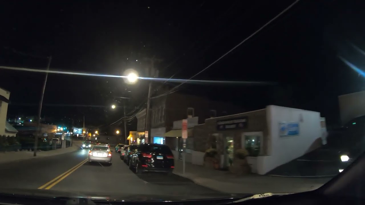 Port Chester NY at Night