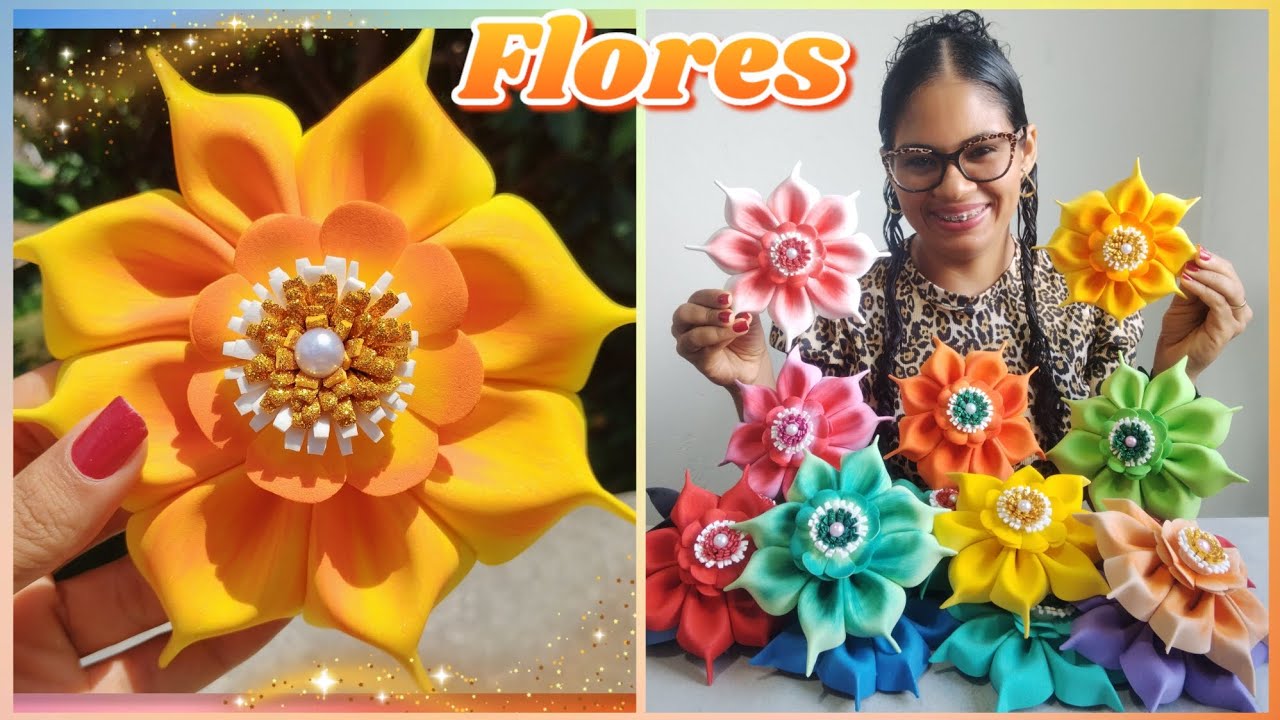 FIZ MUITO E VENDI TODOS💲SUCESSO DE VENDAS / FLORES EM EVA 🌼🌺🍀🌸