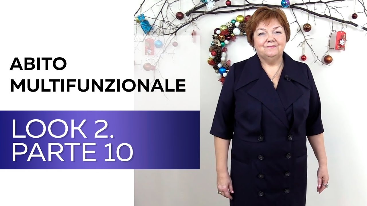 Abito multi funzionale e piccola giacchina che si attacca ai bottoni della giacca. Look 2