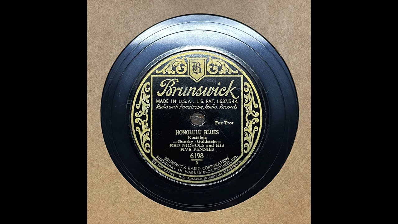 Honolulu Blues - Red Nichols and His Five Pennies (1931) (Jimmy Dorsey, Joe Venuti, Eddie Lang)