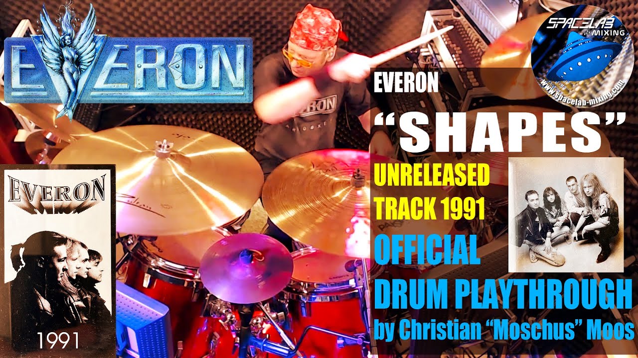 EVERON - Shapes (unreleased track 1991) - OFFICIAL DRUM PLAYTHROUGH