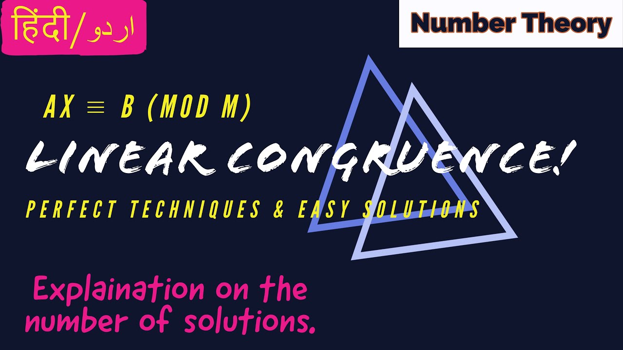 Linear congruence unique solutions easy method