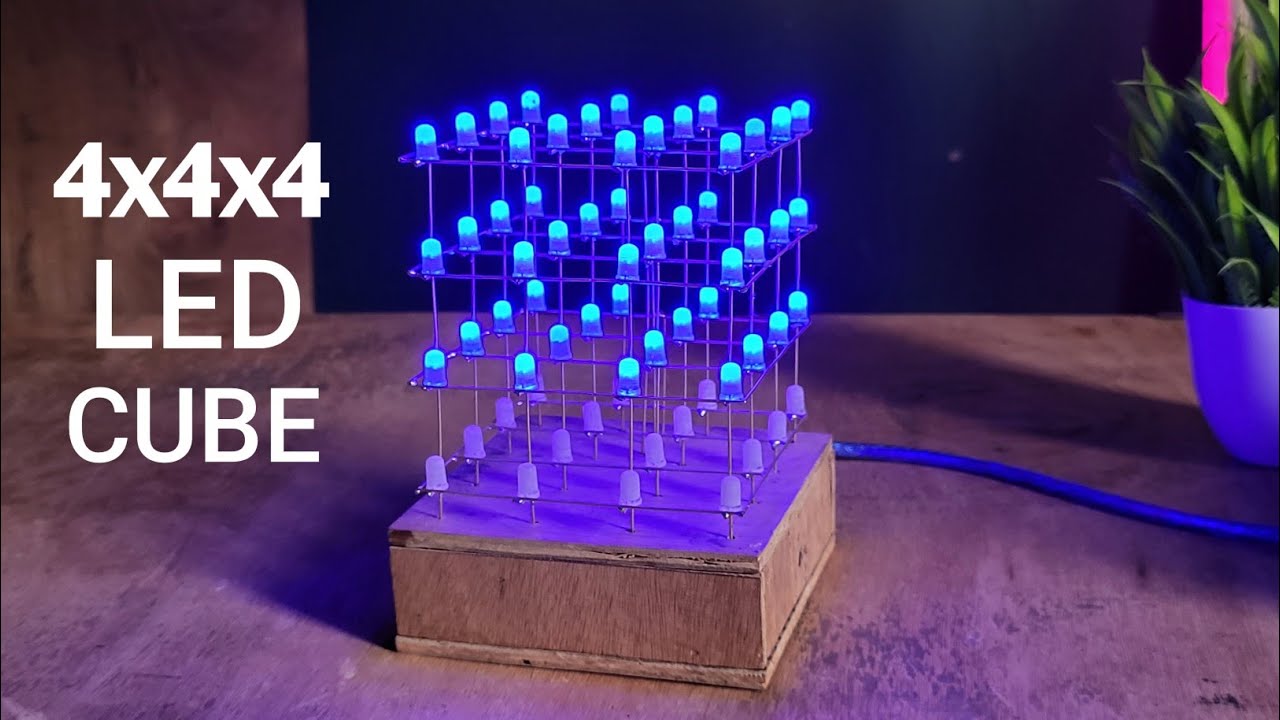 Making 4x4x4 LED Cube with Arduino | Ashwinprojects