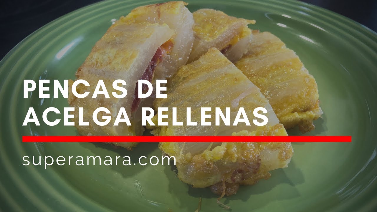 Pencas de acelga rellenas de jamón y queso - Las recetas de super amara