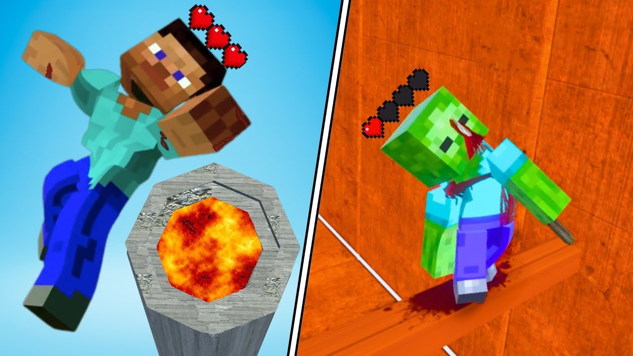 Minecraft NPC Ragdoll Physics Compilation #17 | Overgrowth