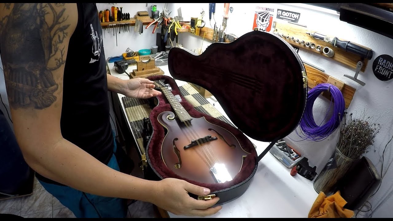 Mandolin - Pequeno reparo no braço e ajuste no cavalete