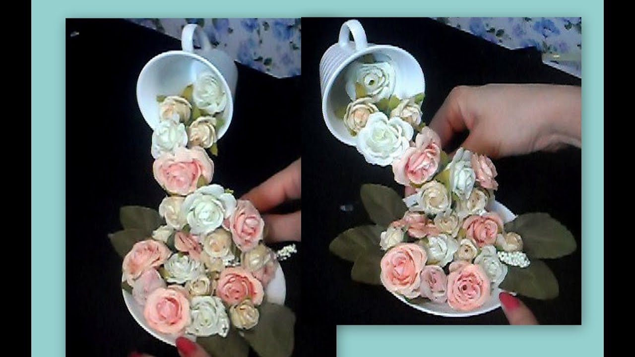 Como fazer cascata de flores para decoração artesanato Pinterest