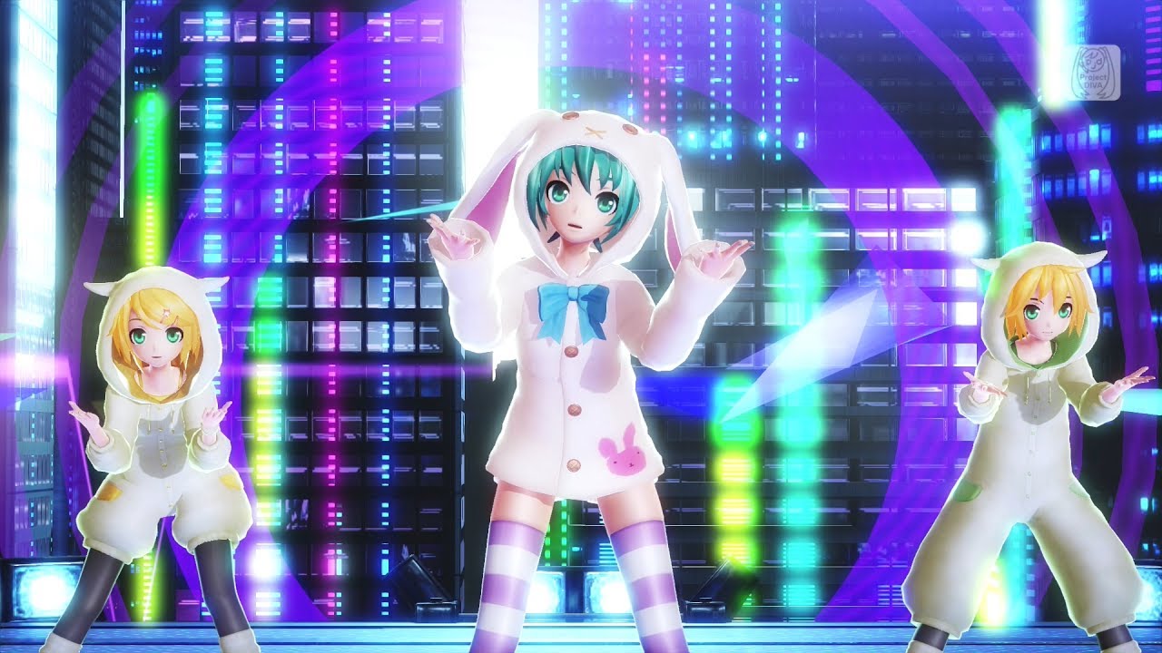 【ミク．リン．レン(うさみみパーカー)】カオス・メドレー ～ギガリミックス～【Project DIVA X HD】
