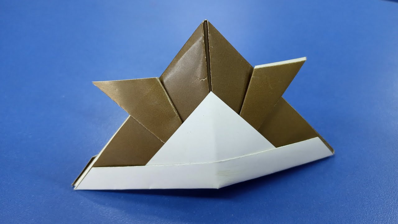 How To Make A Paper Samurai Hat- Folding Origami Hat Tutorials - DIY