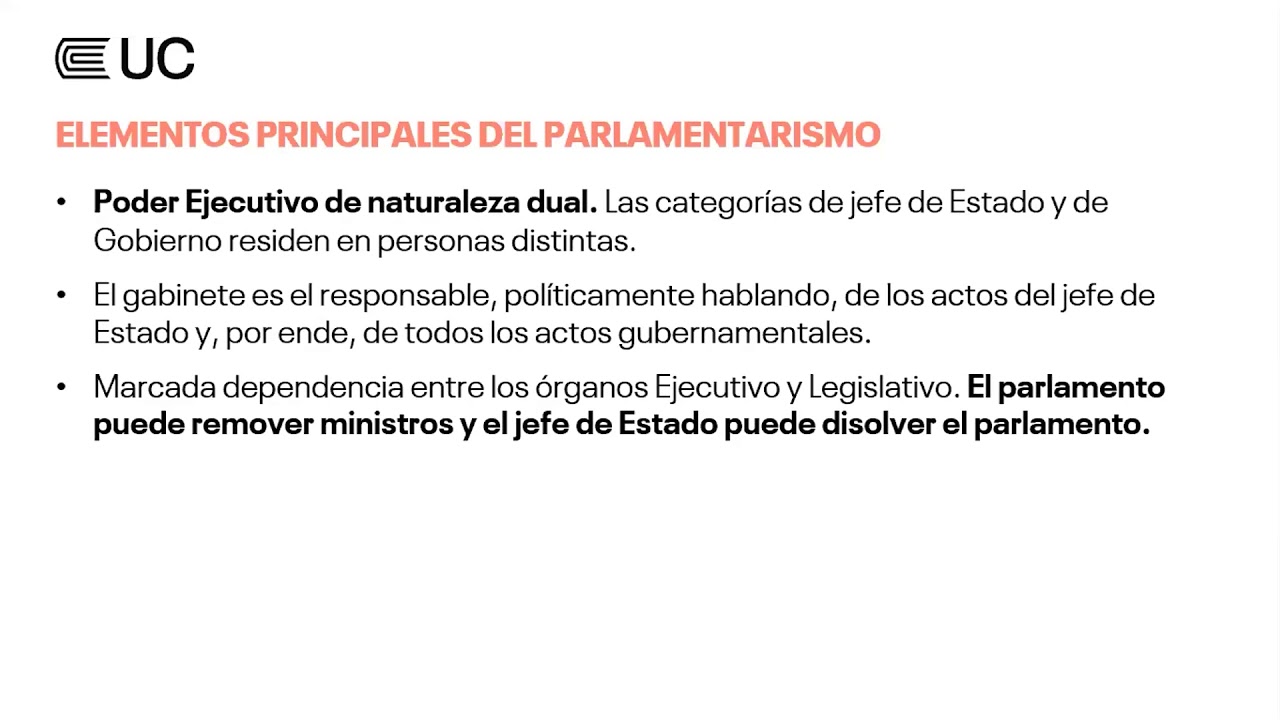 Webinar Derecho Constitucional: Los Sistemas de Gobierno