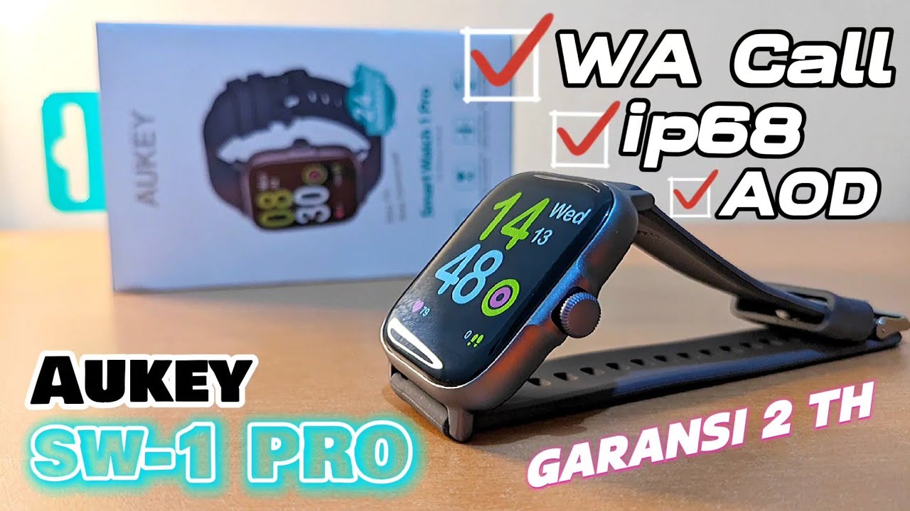 Cuma 400rb🔥Aukey SW1 PRO / SMARTWATCH Bahan Metal,WA Call,Garansi 2th