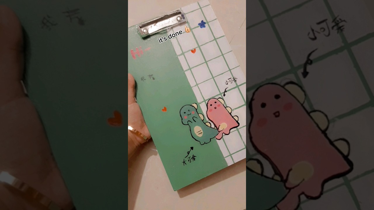 a cute painting on a boring exam pad ||Arts with Shirya|| #acryliccolour #transition #art