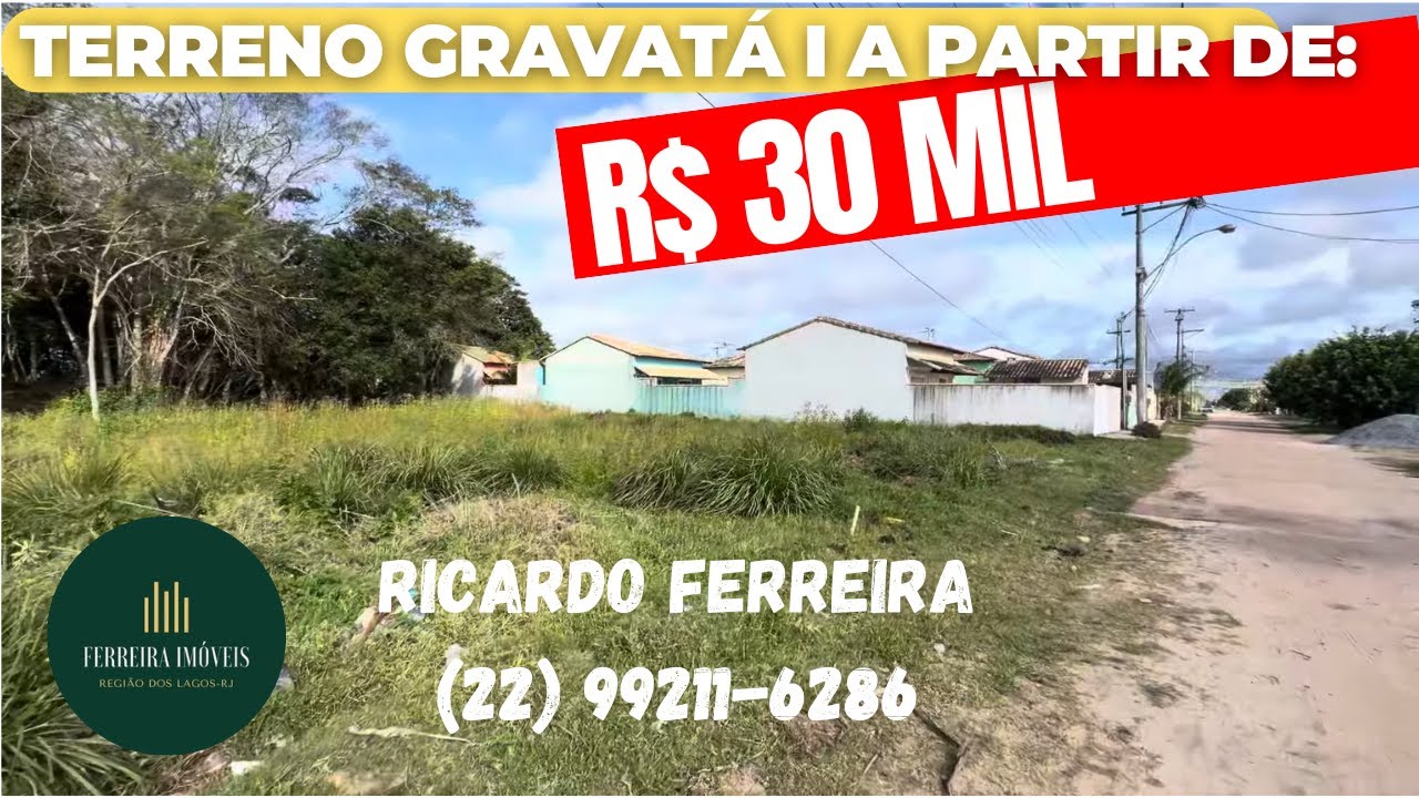 Vendo Terrenos no Gravatá 1 com 500 m² – A Partir de R$ 30 Mil | Negociável e Aceito Carro