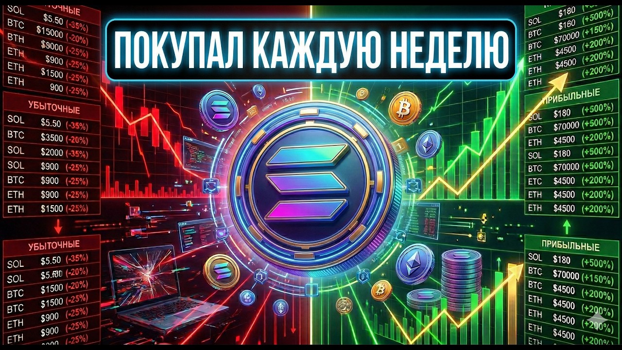 Я покупал токен SOLANA каждую неделю 2 года