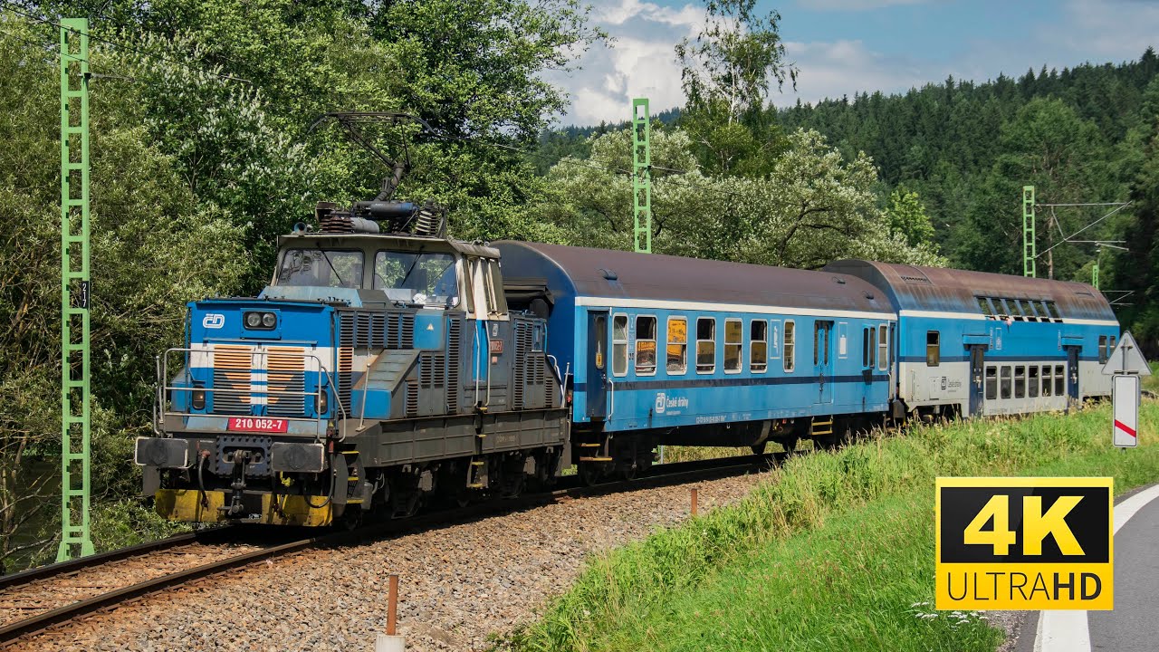 Vlaky na trati č.195 Rybník - Lipno nad Vltavou dne 29.7.2021