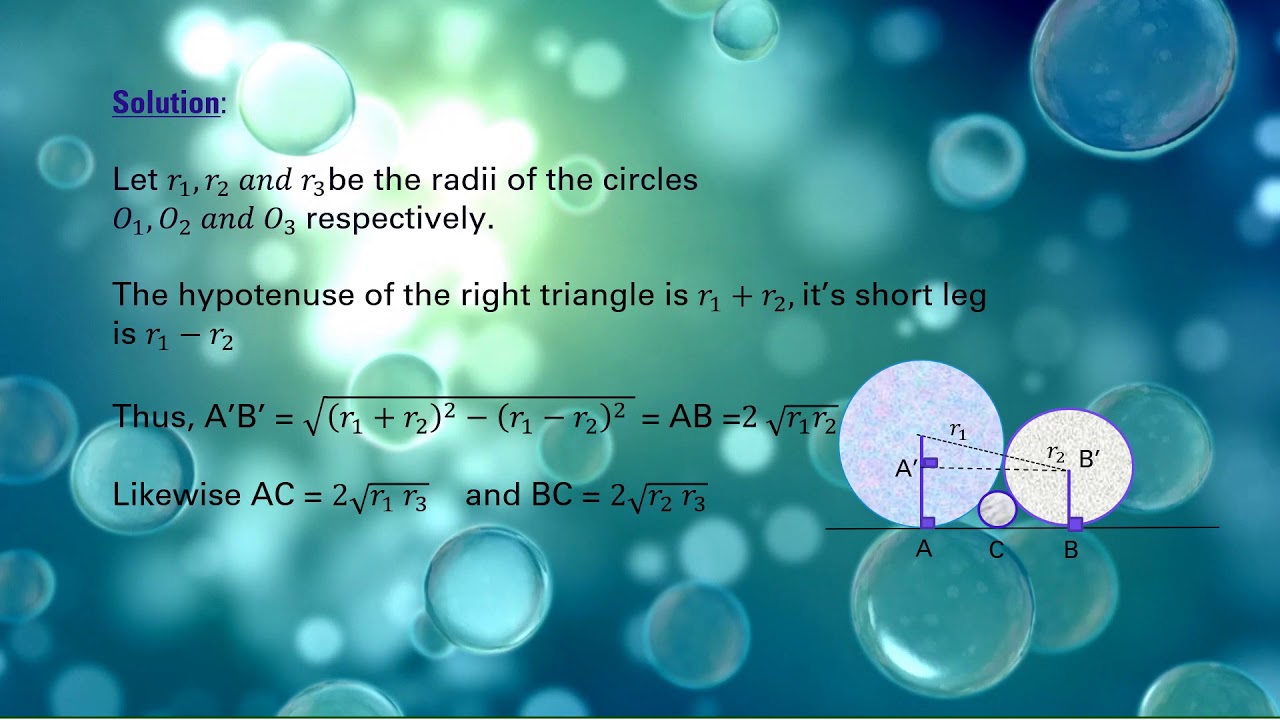 Sangaku Problem (Intersecting Circles)