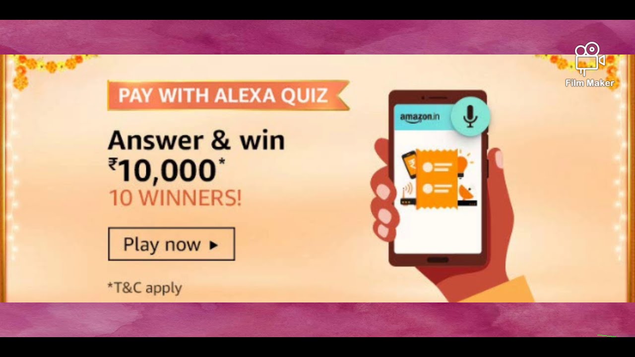 Amazon Pay With Alexa Quiz Answers &ndash; Win Rs.10000 Pay