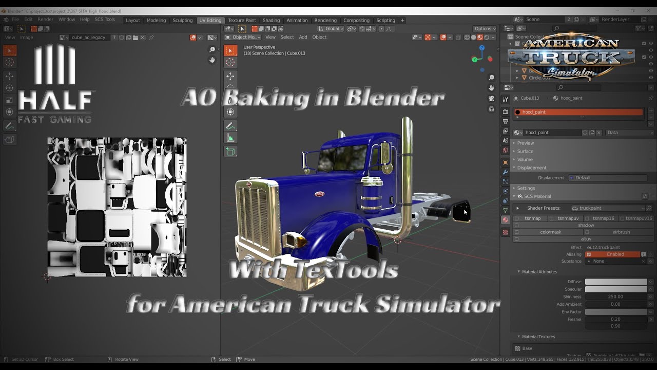 Ambient Occlusion Baking in Blender for American Truck Simulator | Video Request