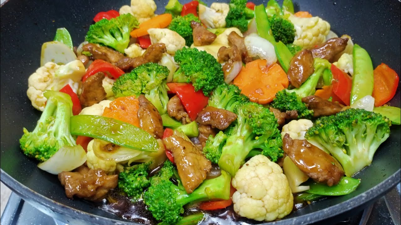 Лучшая жареная смесь овощей и свинины! Очень просто, вкусно и полезно!